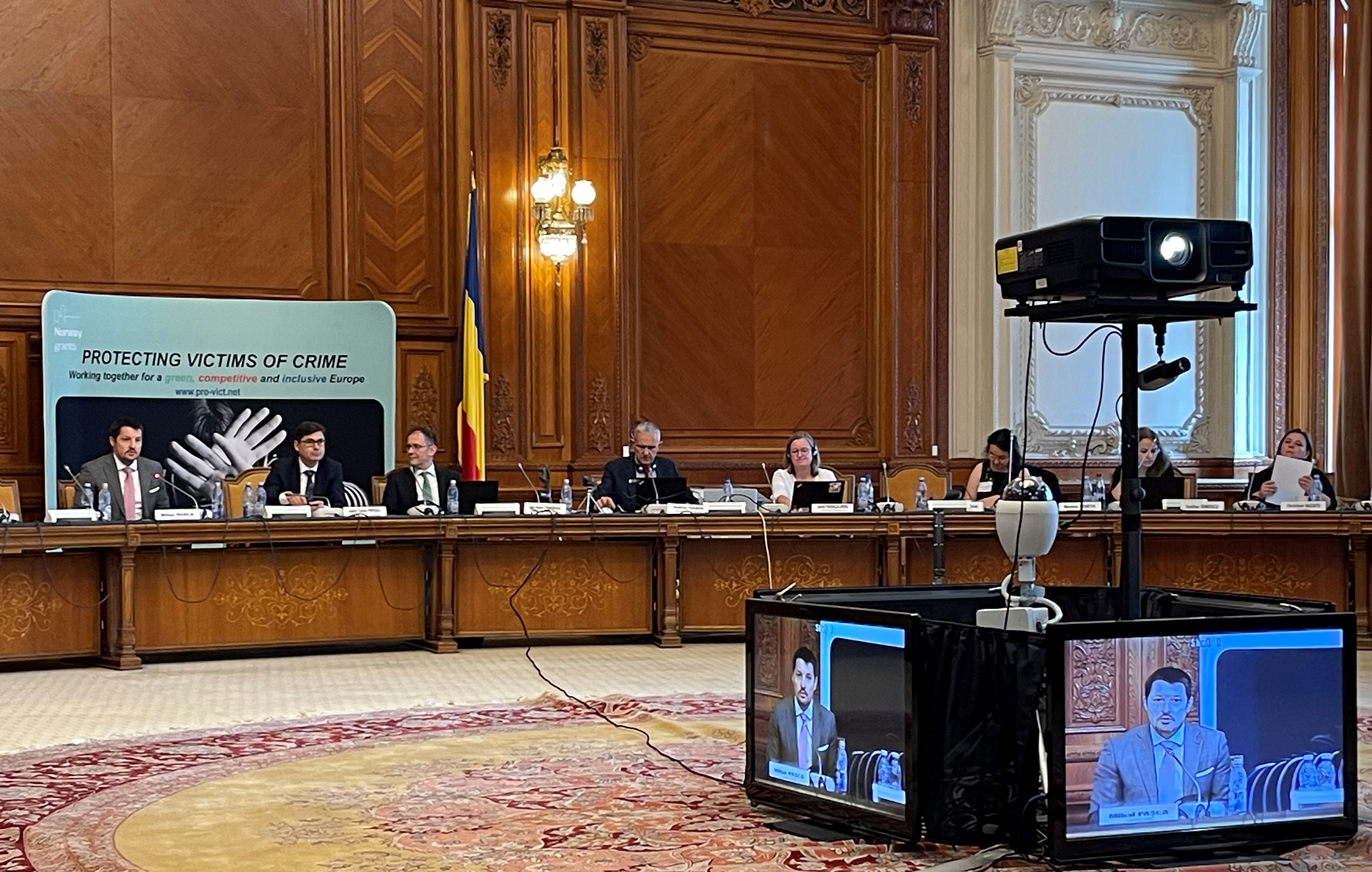 Conferința de progres a proiectului Protecția victimelor infracțiunilor (12 iunie 2023, Sala Drepturilor Omului - Palatul Parlamentului, București)