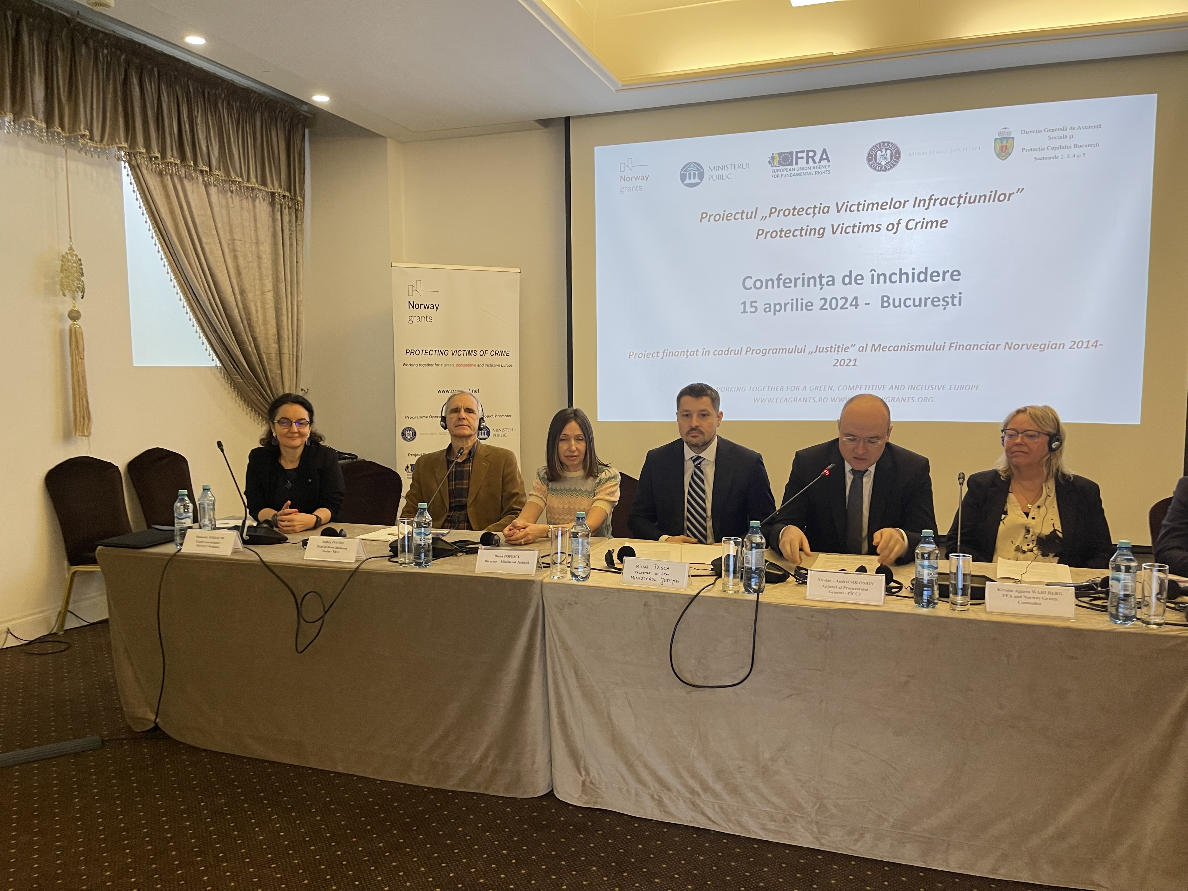 Conferința finală a proiectului „Protecția victimelor infracțiunilor”, București, 15 aprilie 2024